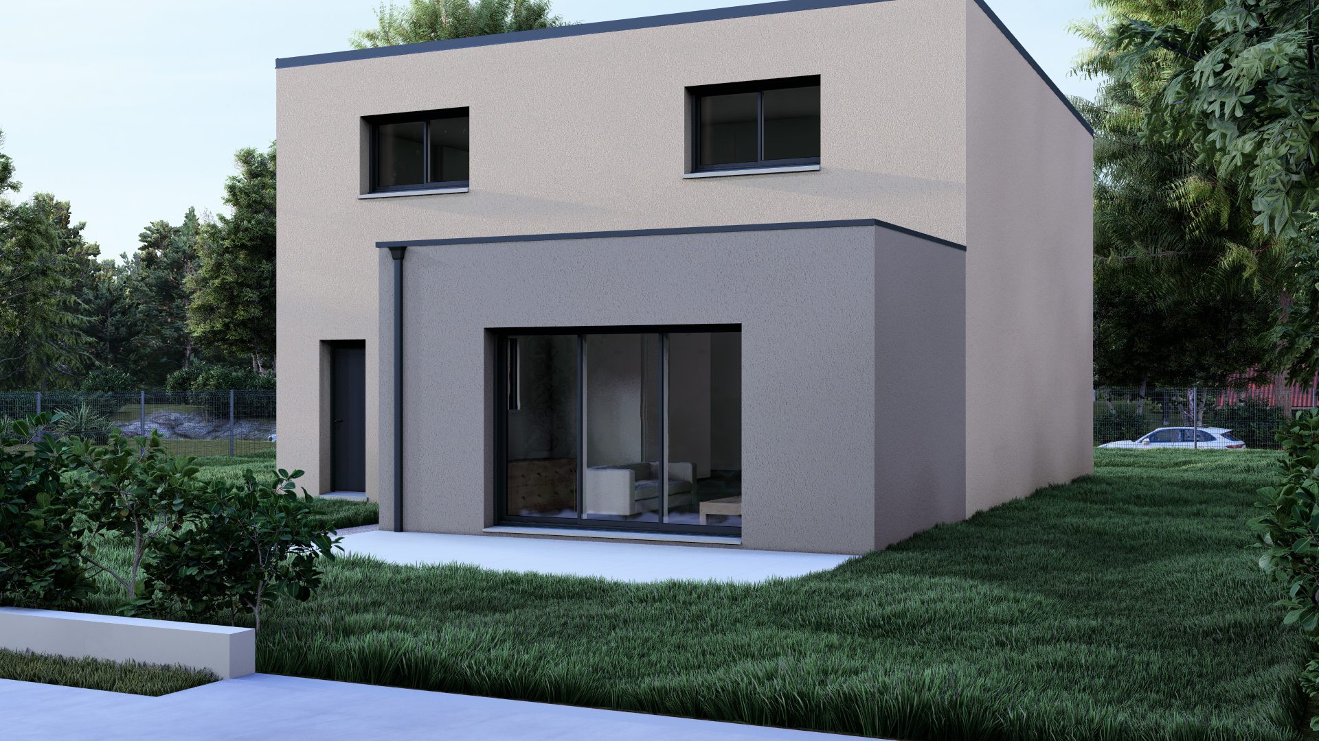 Extension de maison, pièces salon 16 m²